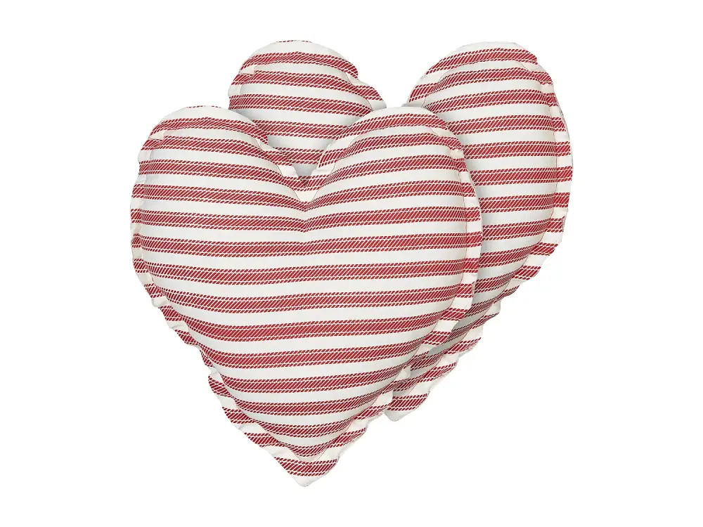 Conjunto de 2 cojines decorativos de algodón rojo y blanco 45 x 45 cm RUBIA