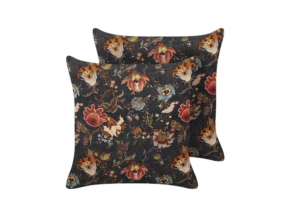 Conjunto de 2 cojines de terciopelo multicolor 45 x 45 cm RAMONDA