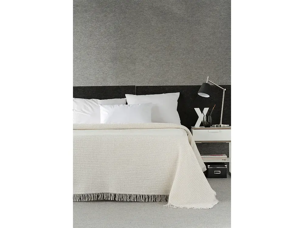 ESTORALIS | Plaid Multiusos Tejido Jacqard | Manta de Algodón Sofa o Cama | Con Fleco ( 230x260 cm. AnchoxAlto ) | Modelo...
