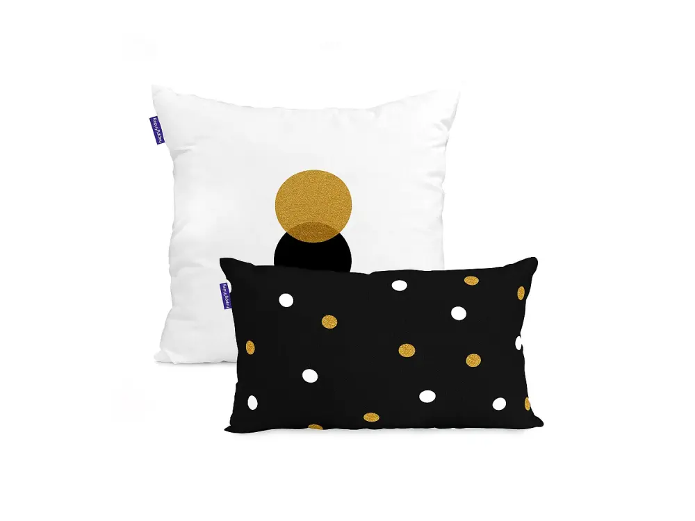 Funda de cojín 50x50 + 50x30 cm Golden dots