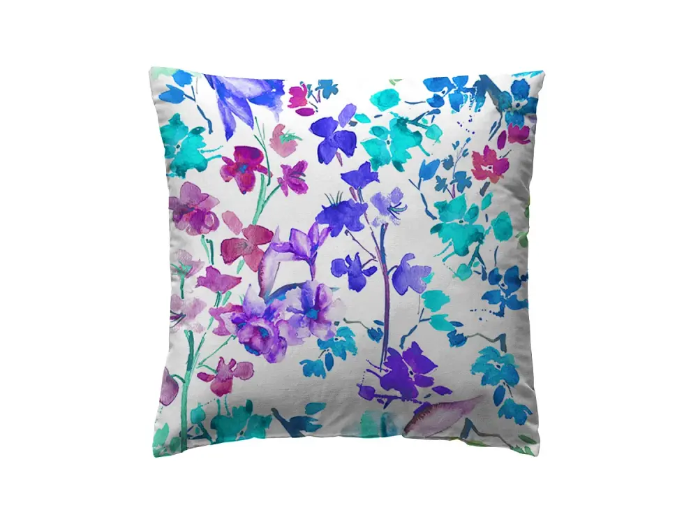 Funda de cojín Haku Blue 80X80 cm algodón 200 hilos.