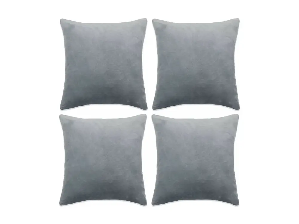 Fundas de cojín de tela 40x40 cm gris 4 unidades