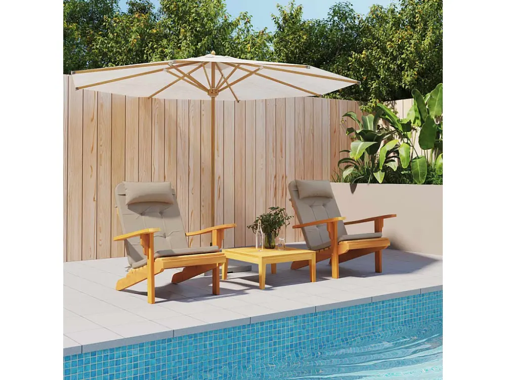 Juego de 2 cojines para silla Adirondack de tela oxford color topo