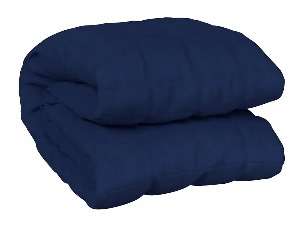vidaXL Manta con peso tela azul 155x220 cm 7 kg