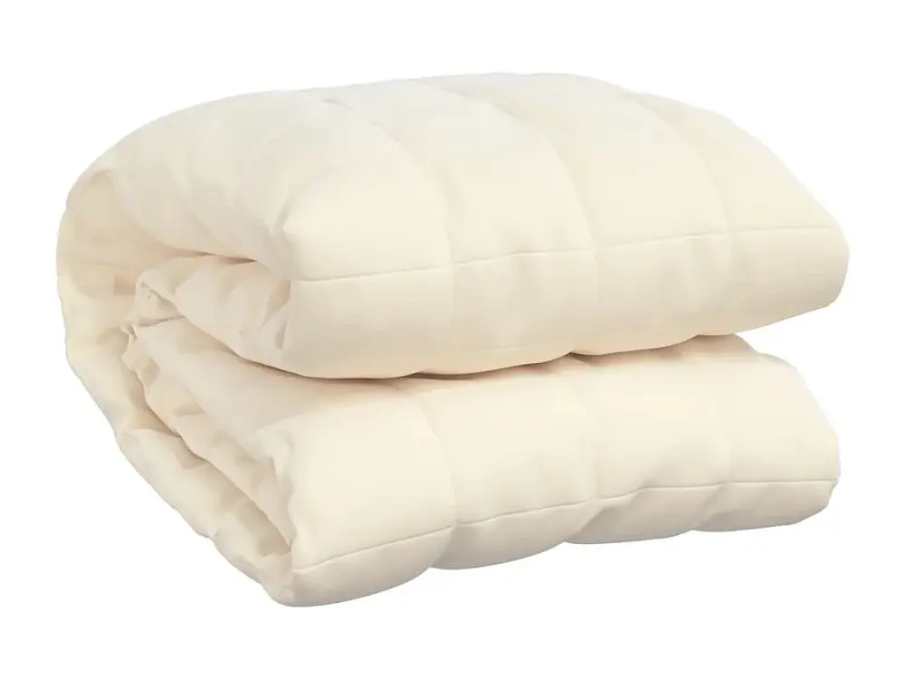 vidaXL Manta con peso tela color crema claro 200x220 cm 9 kg