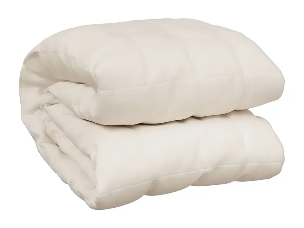 vidaXL Manta con peso tela color crema claro 140x200 cm 6 kg