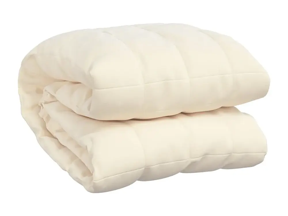 vidaXL Manta con peso tela color crema claro 220x240 cm 11 kg