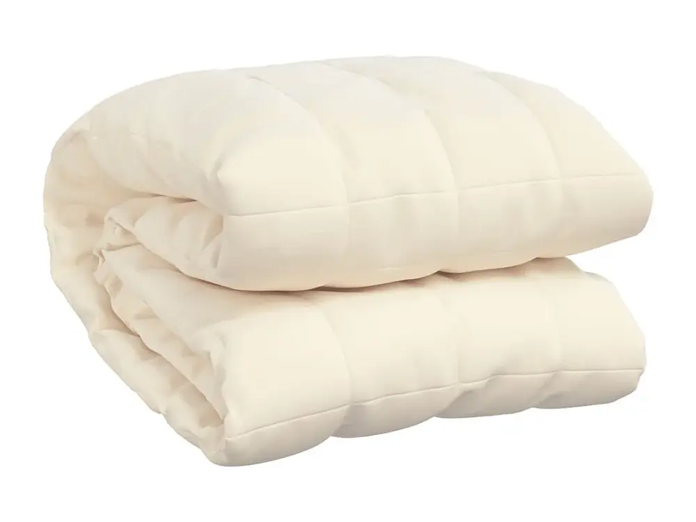 vidaXL Manta con peso tela color crema claro 220x230 cm 15 kg