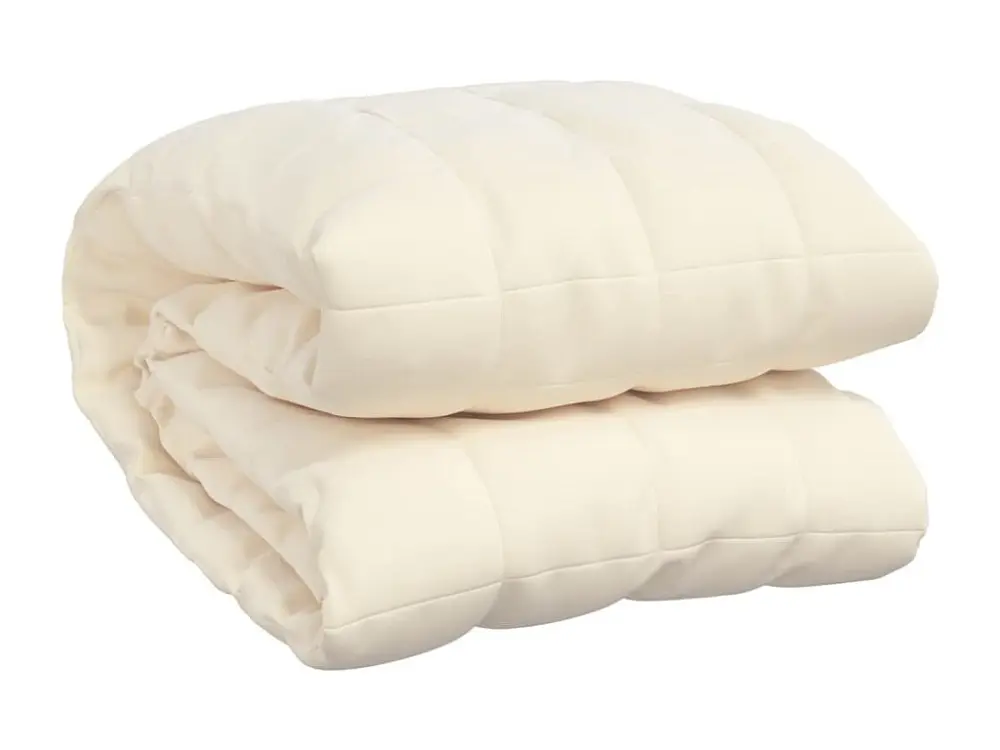 vidaXL Manta con peso tela color crema claro 200x200 cm 13 kg