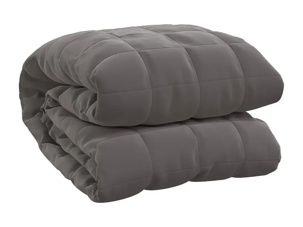 vidaXL Manta con peso tela gris 155x220 cm 7 kg
