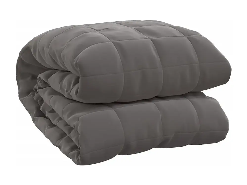 vidaXL Manta con peso tela gris 155x220 cm 11 kg