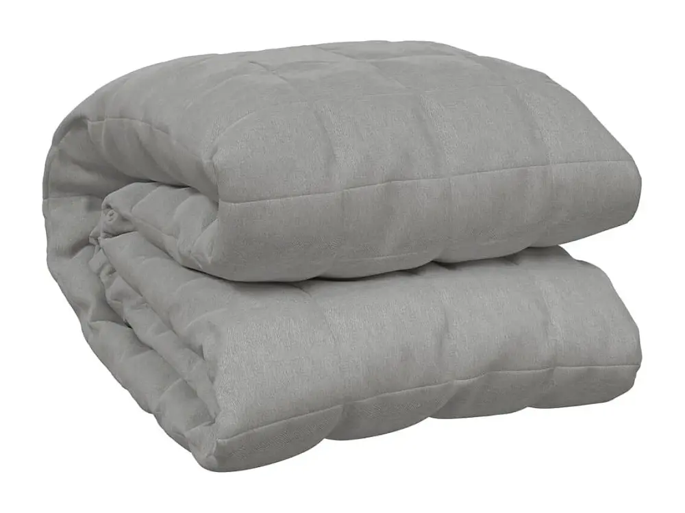 vidaXL Manta con peso tela gris 120x180 cm 9 kg