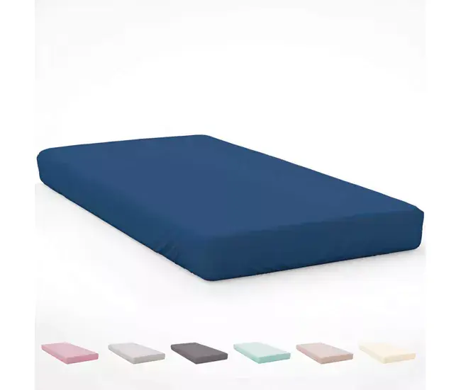 Juego Completo de Cama ICEHOME - Sábana bajera ajustable Cama 90 - Microfibra Poliéster - Elaborado en Españ - AZUL