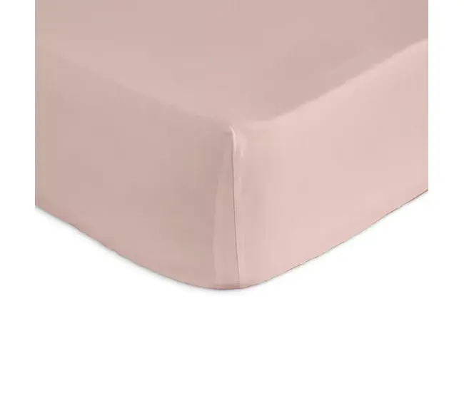 Sábana bajera ajustable de algodón CASUAL 100x200+28 cm Rosa nítido
