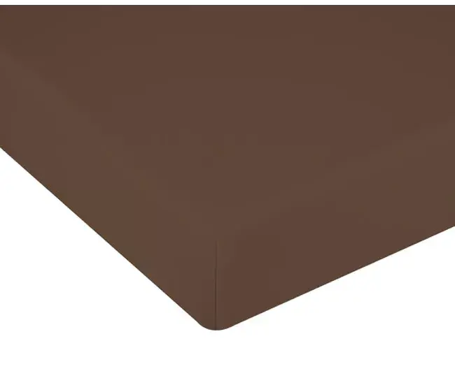 Sábana Bajera Ajustable Donegal Cama 90cm Marrón en Azul Marino