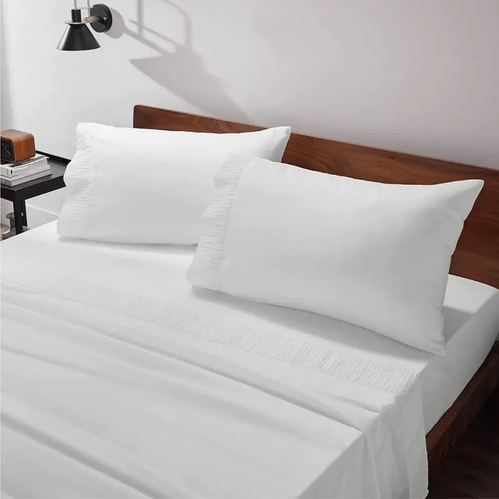 Sabanas King Hotel Casatua + 2 Fundas Almohada Color Blanco Tamaño 90x200 cm