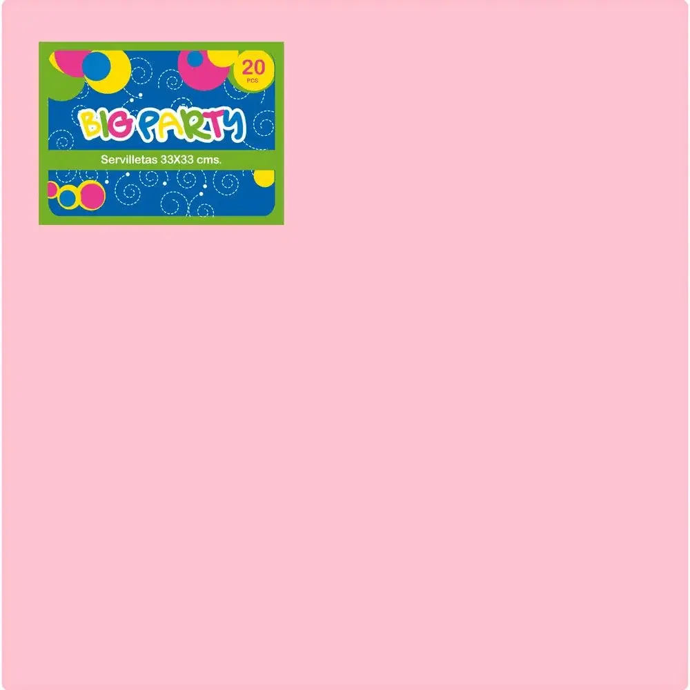 Servilleta Rosado 33X33 Cm 20 Piezas