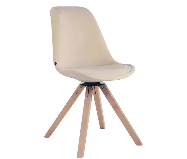 Banco de Banco Silla Troyes Square En Terciopelo Crema 56X48X84 cm