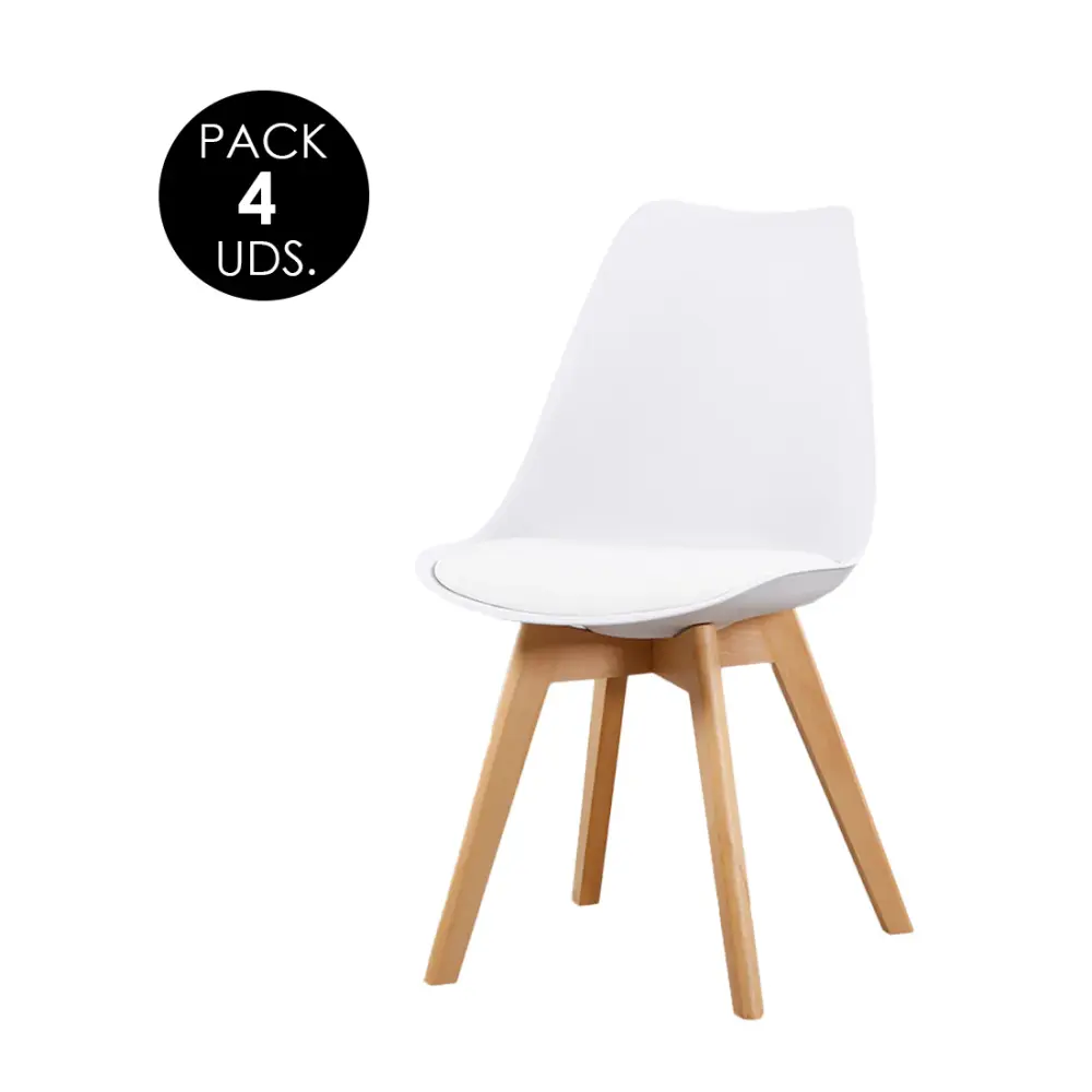 Banco de Banco Sillas de Comedor Modernas y Confortables, Fina Blanco