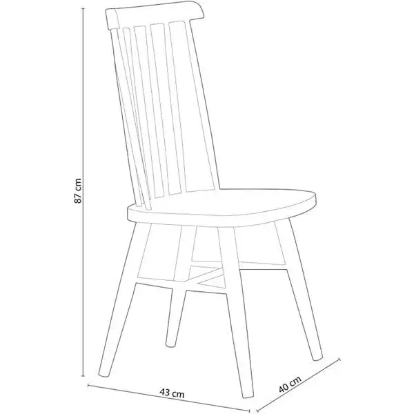 Pack 2 sillas comedor Seatle blanco 87x40x43 cm