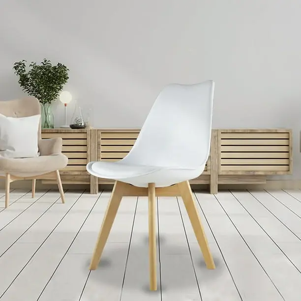 Silla Apilable SET DE 4 SILLAS DE COMEDOR ACOGINADAS MODERNAS GRADO