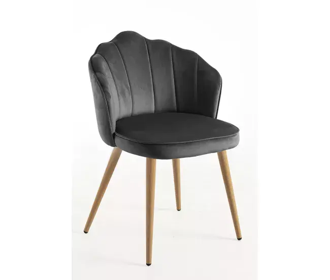 Silla Blume Terciopelo - Gris sombrío con Cajones Suaves
