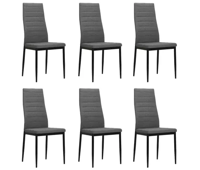 vidaXL Sillas de comedor 6 unidades tela marrón de Diseño Escandinavo
