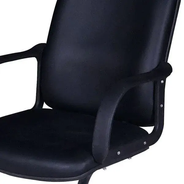 Premium de Alta Gama Sillón de oficina Director polipiel negro / cromo
