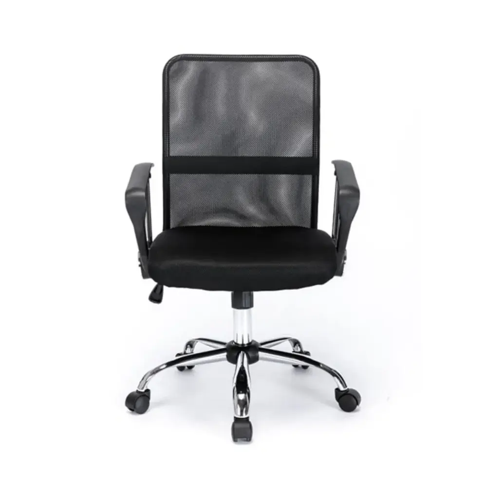 Silla de oficina Kibo ajustable + giratoria negro 102x60x58 cm