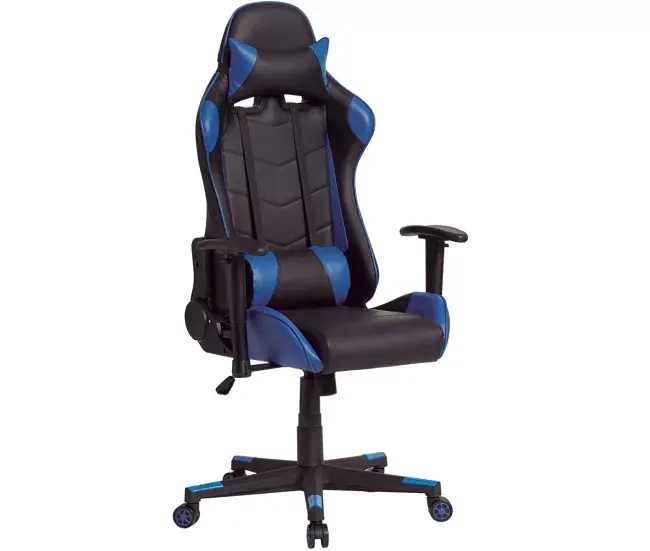 Ergonómico Profesional Sillón de Oficina Gaming Profesional Rojo, Piel sintética, inclinación y Altura Regulable