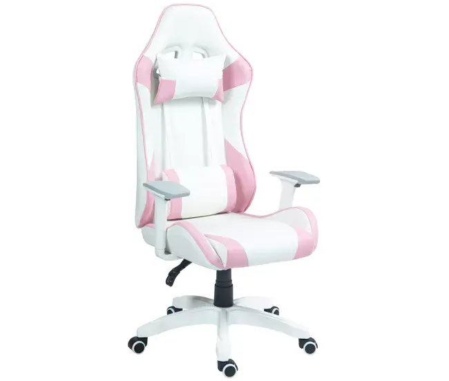 HOMCOM Silla Gaming Reclinable Silla Gamer Giratoria Silla de Oficina Basculante con Cojín Lumbar Reposabrazos 3D Reposac...
