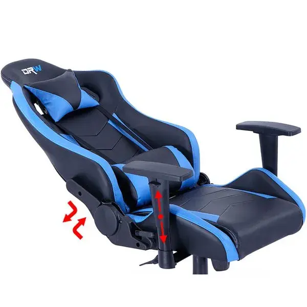 Silla gaming Gamer Pro giratoria reclinable 124-134x70x70 cm con Reposabrazos Ajustables
