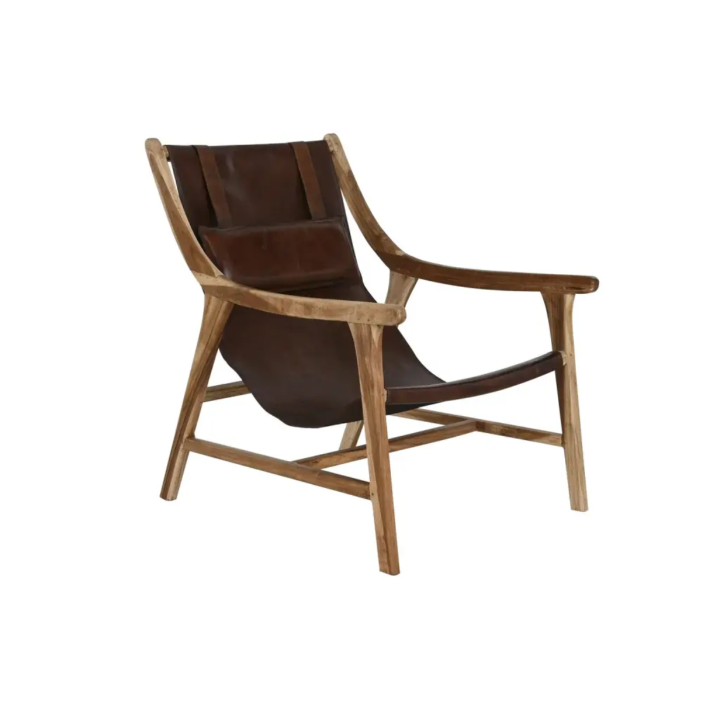 BUTACA TECA PIEL 68X86X86 CON REPOSACABEZAS