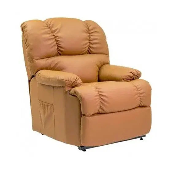 Sillón levantapersonas masaje calor lumbar camel con Funda Desenfundable