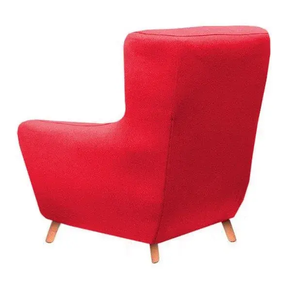 Sillón Miko retro de época rojo / naranja