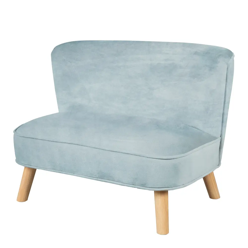 Multifuncional y Modular Children's Sofa 'Lil Sofa', Comfortable Children's Couch Sturdy Wooden Legs and Velvet Fabric Lig...