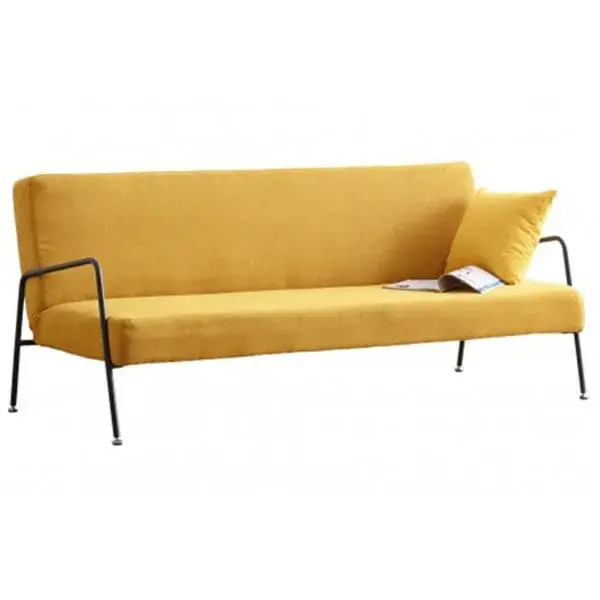 De Lujo Sofá cama Skull tejido mostaza 182x78x83 cm