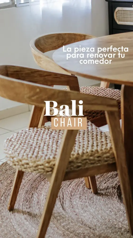 Premium Roble Sólido SILLA BALI