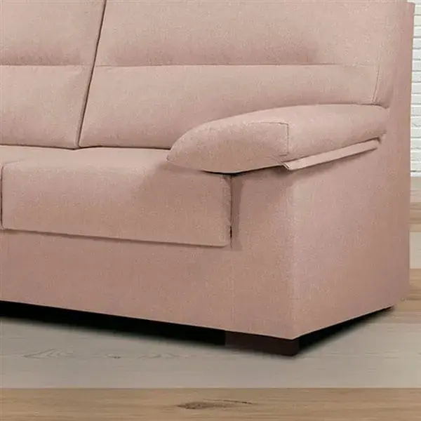 Sofá 3 plazas Moretti tela Blat beis 100x185x95 cm