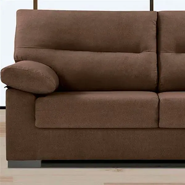 Sofá 3 plazas Moretti tela Blat chocolate 100x185x95 cm