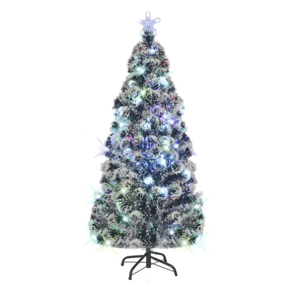 Base Estabilizadora vidaXL árbol de navidad con luces y soporte fibra óptica 180 cm