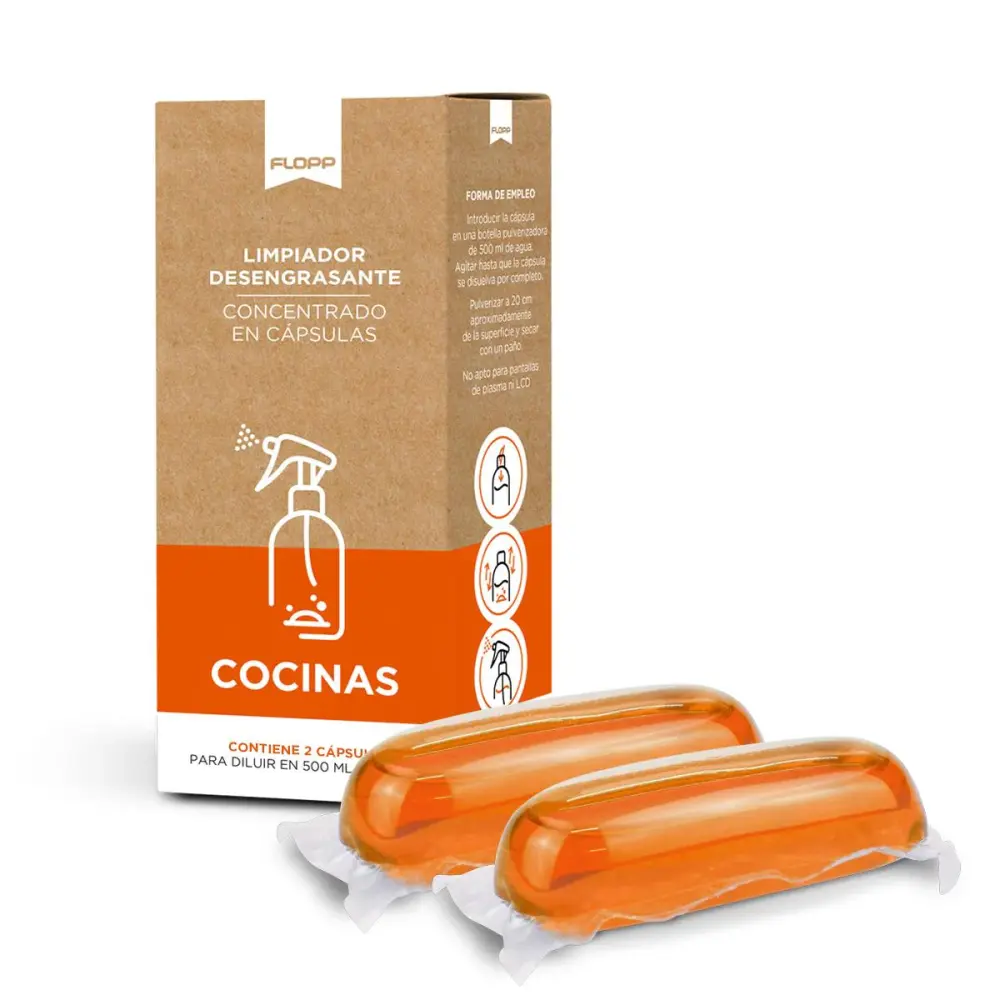 Desengrasante Flopp Cocinas Flopp Refill 2 cápsulas