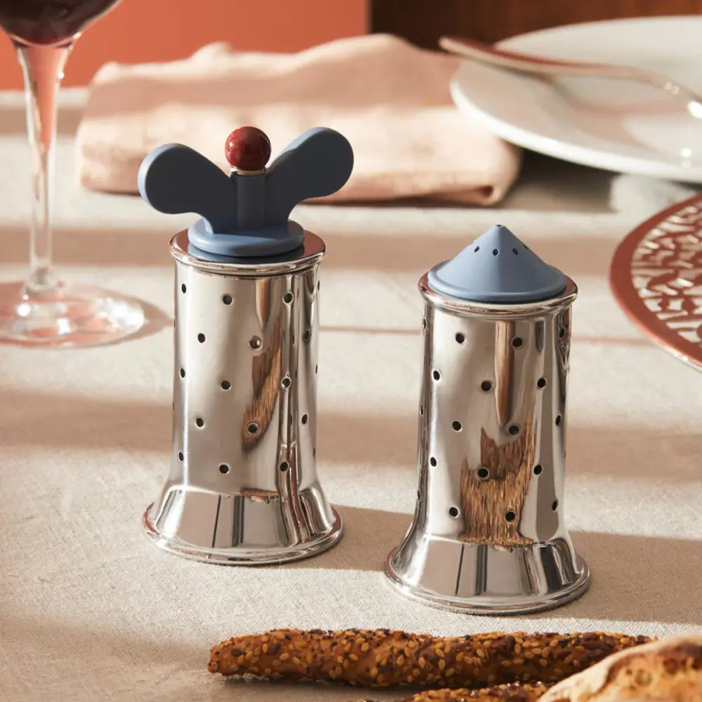 Becco Blu Stainless Acero Salt Shaker Alessi