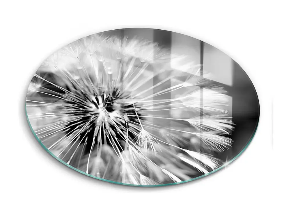 Tabla de cocina redonda de vidrio, 40 cm Delicate Dandelion