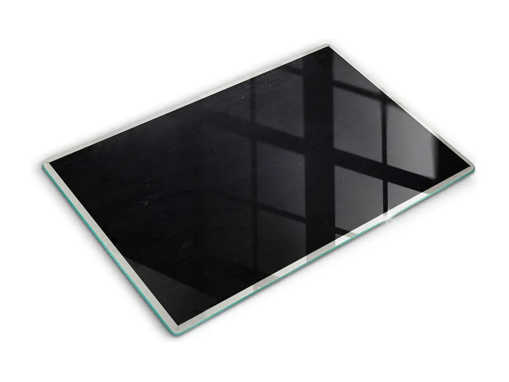 Tablero de cocina rectangular de cristal, 80x52 cm Negro
