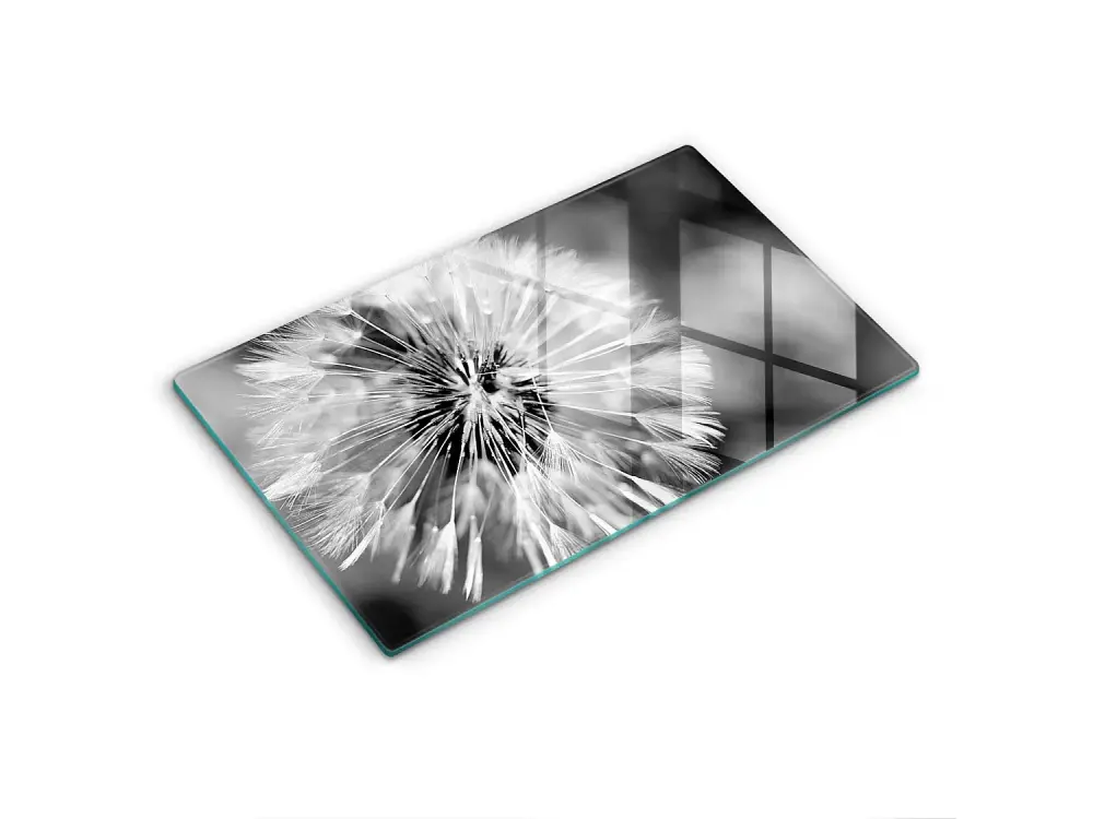Tablero de cocina rectangular de vidrio, 52x30 cm Delicate Dandelion
