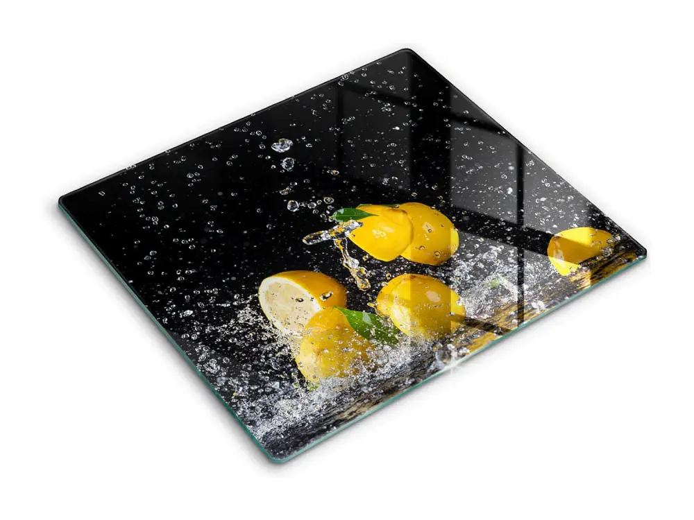 Tablero de cocina rectangular de vidrio, 60x52 cm Juicy Lemon Fruit