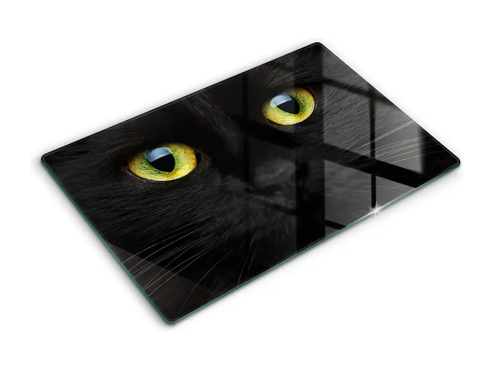 Tablero de cocina rectangular de vidrio, 80x52 cm Animal, ojos de gato