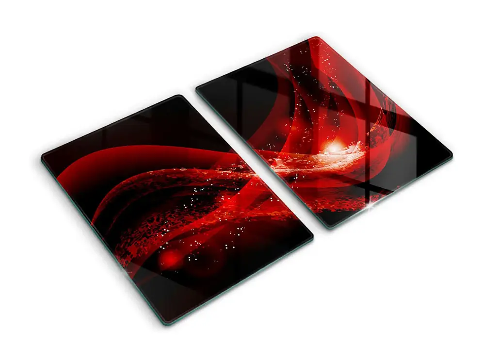 Tablero de cocina rectangular de vidrio, 2 piezas 40x52 cm Abstracto moderno