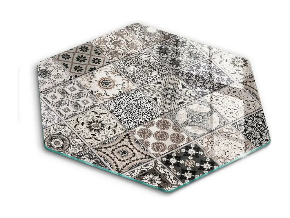 Tablero de cocina de vidrio hexagonal, 40 cm Azulejos decorativos
